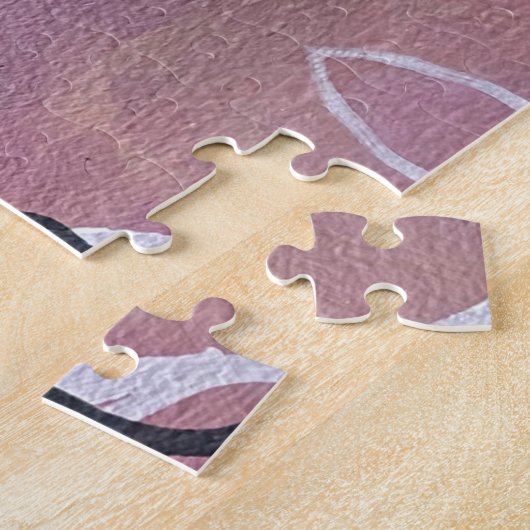 Waterverf Abstracte hedendaagse moderne kunst Legpuzzel (Zijkant)