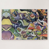 Waterverf Abstracte hedendaagse moderne kunst Legpuzzel (Horizontaal)