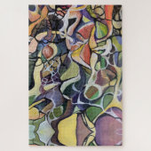 Waterverf Abstracte hedendaagse moderne kunst Legpuzzel (Verticaal)