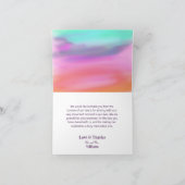 Waterverf Abstracte heldere kleurrijke regenboog Bedankkaart (Binnen)