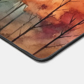 Waterverf Abstracte herfst regenboogbomen monogram Bureaumat (Hoek)