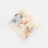 Waterverf Abstracte Hondenhouten Bloemen Servet (Hoek)