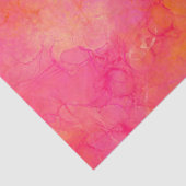 Waterverf Abstracte inktkunst Roze Oranje ompakken Tissuepapier (Detail)
