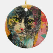 Waterverf  Abstracte kat (6) Keramisch Ornament (Achterkant)
