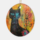 Waterverf  Abstracte Kat (9) Keramisch Ornament (Links)