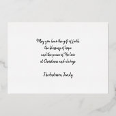 Waterverf Abstracte kerststal Folie Feestdagenkaart (Achterkant)