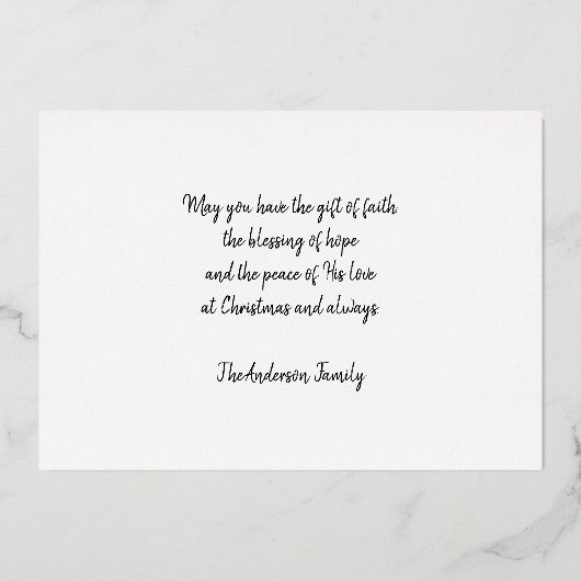 Waterverf Abstracte kerststal Folie Feestdagenkaart (Achterkant)