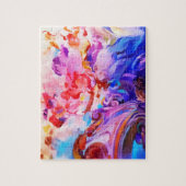 Waterverf Abstracte kleurrijke penseelkunst Legpuzzel (Verticaal)