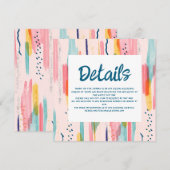 Waterverf Abstracte kleurrijke penseeltgegevens Kaart (Voorkant / Achterkant)