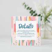 Waterverf Abstracte kleurrijke penseeltgegevens Kaart (Staand voorkant)