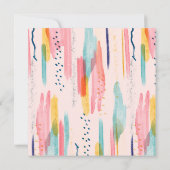 Waterverf Abstracte kleurrijke penseeltgegevens Kaart (Achterkant)