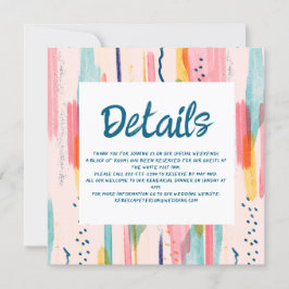 Waterverf Abstracte kleurrijke penseeltgegevens Kaart