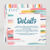 Waterverf Abstracte kleurrijke penseeltgegevens Kaart (Voorkant / Achterkant)