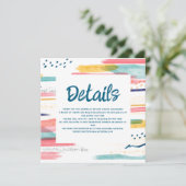 Waterverf Abstracte kleurrijke penseeltgegevens Kaart (Staand voorkant)