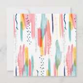 Waterverf Abstracte kleurrijke penseeltgegevens Kaart (Achterkant)