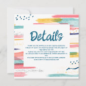 Waterverf Abstracte kleurrijke penseeltgegevens Kaart (Voorkant)