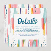 Waterverf Abstracte kleurrijke penseeltgegevens Kaart (Voorkant / Achterkant)