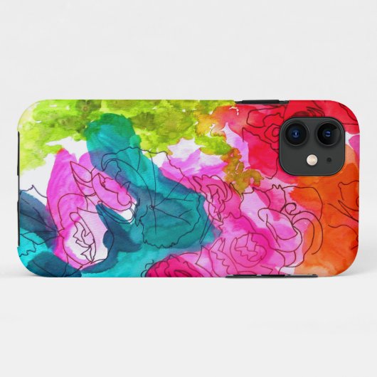 Waterverf abstracte kunst Case-Mate iPhone case (Achterkant (horizontaal))
