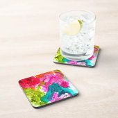 Waterverf abstracte kunst drankjes onderzetter (Rechterzijde)