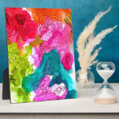 Waterverf abstracte kunst fotoplaat (Zijkant)