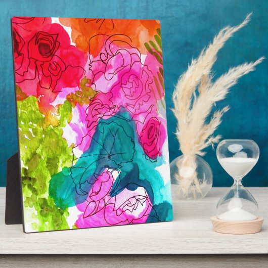 Waterverf abstracte kunst fotoplaat (Zijkant)