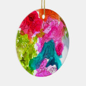 Waterverf abstracte kunst keramisch ornament (Rechts)