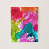 Waterverf abstracte kunst legpuzzel (Verticaal)