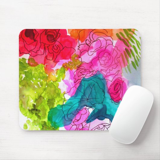 Waterverf abstracte kunst muismat (Met muis)