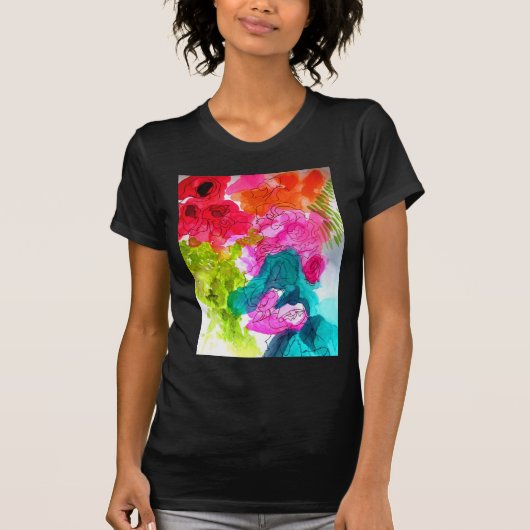 Waterverf abstracte kunst t-shirt (Voorkant)