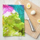 Waterverf abstracte kunst theedoek (Quarter Fold)