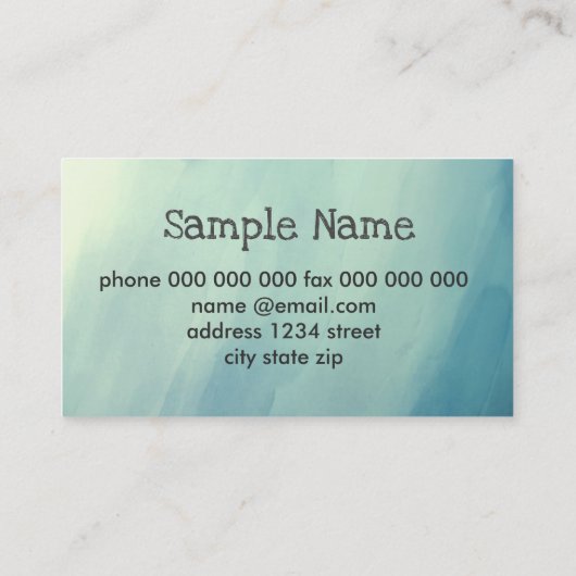 waterverf abstracte kunst voor visitekaartjes (Achterkant)