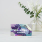 waterverf abstracte kunst voor visitekaartjes (Staand voorkant)