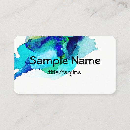 waterverf abstracte kunst voor visitekaartjes (Voorkant)