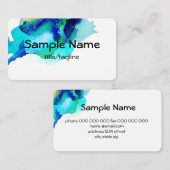 waterverf abstracte kunst voor visitekaartjes (Voorkant / Achterkant)