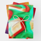 Waterverf Abstracte Kunst Wrapping Papier Kleurrij Inpakpapier Vel (In situ)