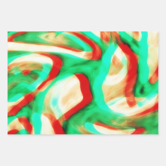 Waterverf Abstracte Kunst Wrapping Papier Kleurrij Inpakpapier Vel (Voorkant)