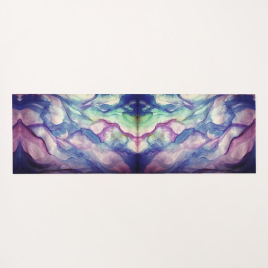 Waterverf Abstracte kunst Yogamat (Achterkant (horizontaal))
