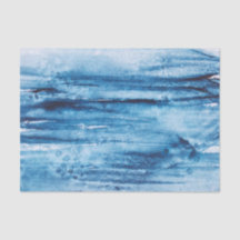 Waterverf Abstracte marineblauw wit