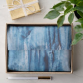 Waterverf Abstracte marineblauw wit Tissuepapier (Geschenk)