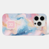 Waterverf Abstracte Marmeren Katoen Sky Case-Mate iPhone Case (Achterkant (horizontaal))