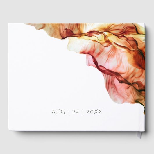 Waterverf Abstracte najaarkleuren Gastenboek (Achterkant)