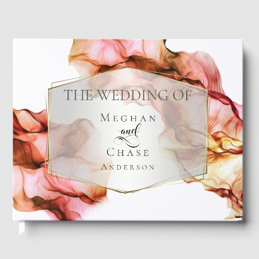 Waterverf Abstracte najaarkleuren Gastenboek (Voorkant)