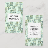 Waterverf Abstracte Natuur van de botanische zeewi Visitekaartje (Voorkant / Achterkant)