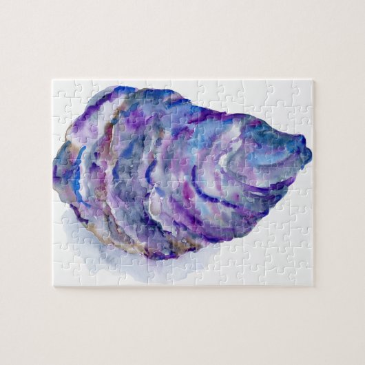 Waterverf abstracte oester Shell Legpuzzel (Horizontaal)