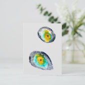 waterverf abstracte oesterschelpen briefkaart (Staand voorkant)