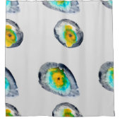 waterverf abstracte oesterschelpen douchegordijn (Voorkant)