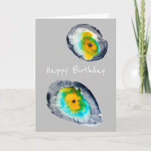 waterverf abstracte oesterschelpen kaart