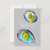 waterverf abstracte oesterschelpen notitiekaartje (Voorkant)