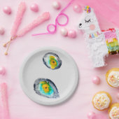 waterverf abstracte oesterschelpen papieren bordje (Feest)