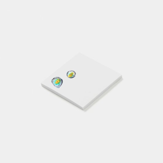 waterverf abstracte oesterschelpen post-it® notes (Schuin)